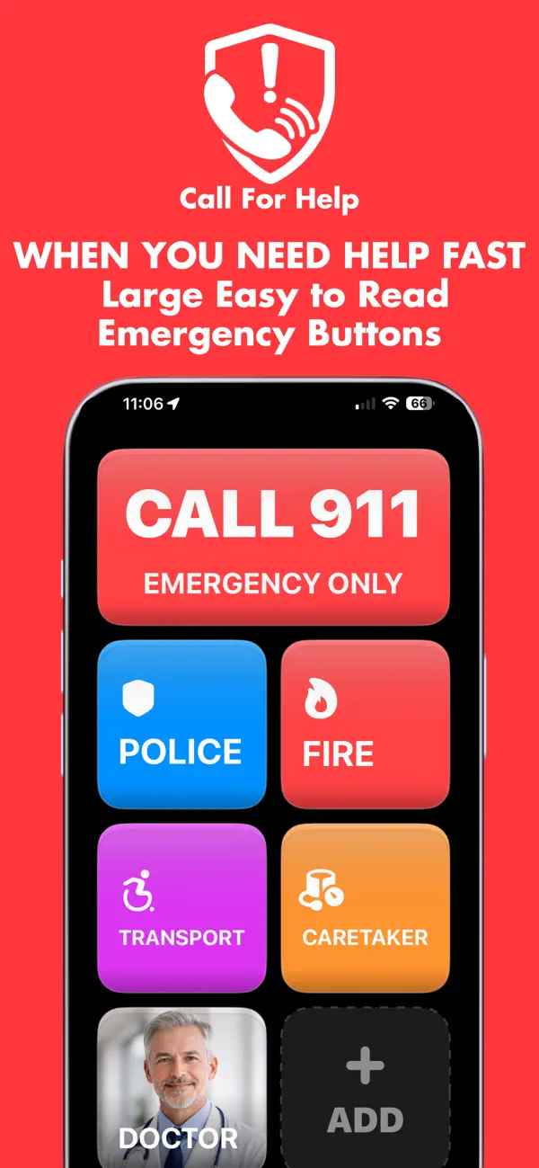 Screenshot #1 pour Call for Help - Big Buttons