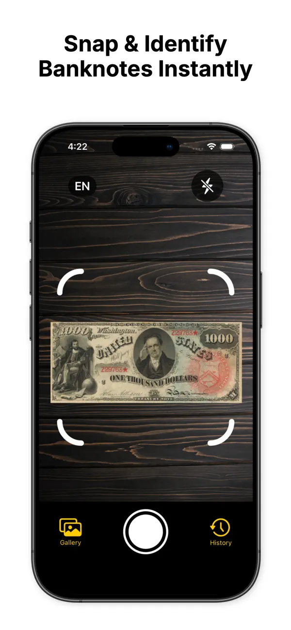 #1. Banknote Identifier: NoteSnap (iOS) Ved: Valerian Kokhreidze