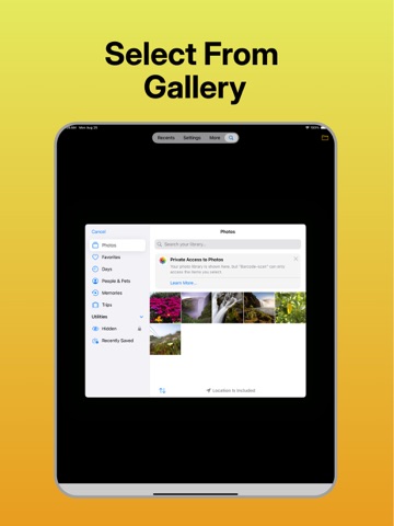 Barcode-scan iPad screenshot