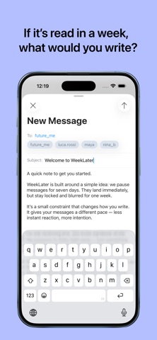 WeekLater: Slow Messaging Screenshot 2 of 4