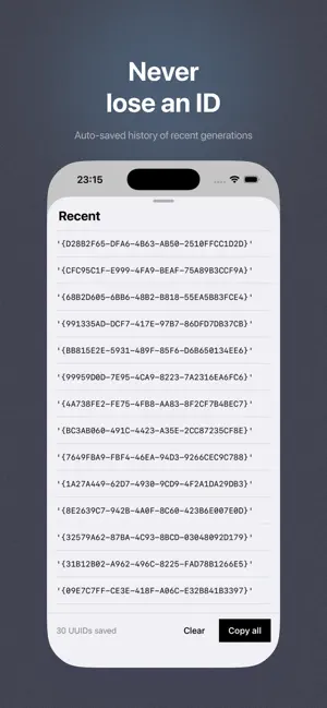 Iden: UUID Generator screenshot 3