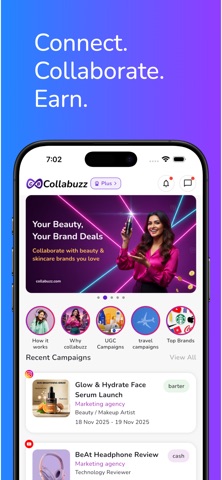 Collabuzz - Influencer app Screenshot 1 of 4