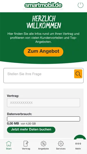 smartmobil.de Servicewelt screenshot 1
