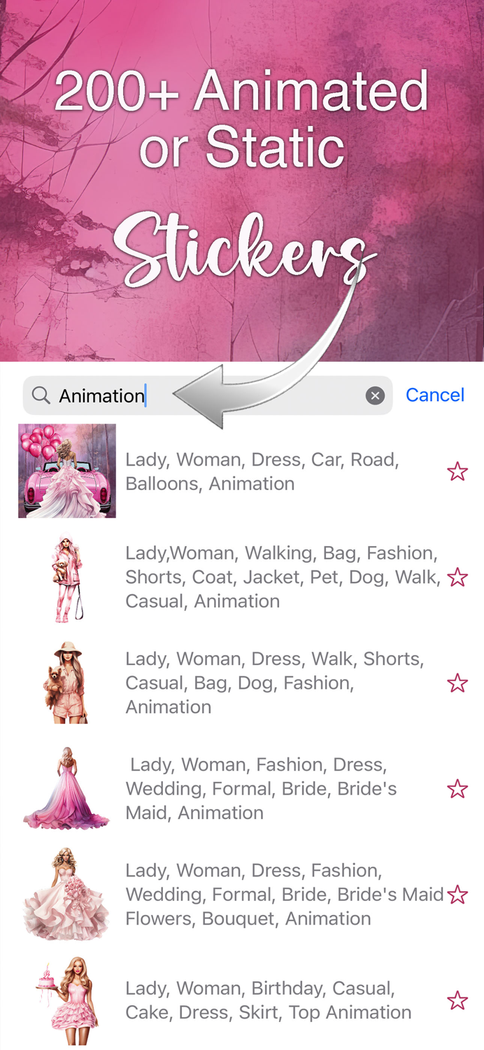 I Love Pink Stickers