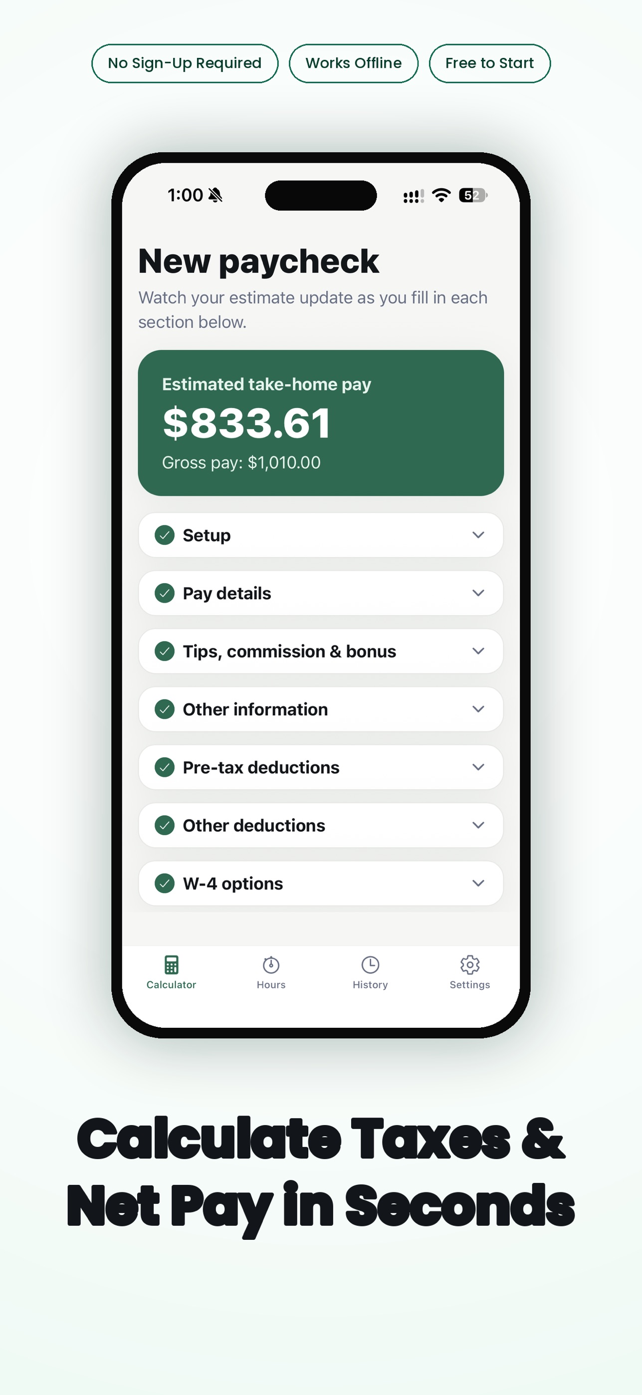 Screenshot 2 of MiCheque: Paycheck Calculator