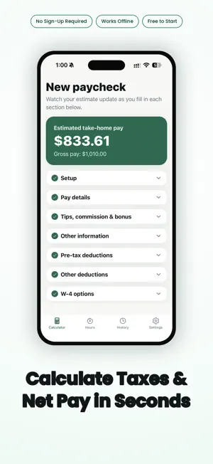 Paycheck Calculator: MiCheque screenshot 2