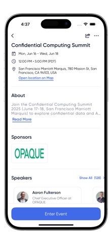 Confidential Computing Summit iPhone screenshot