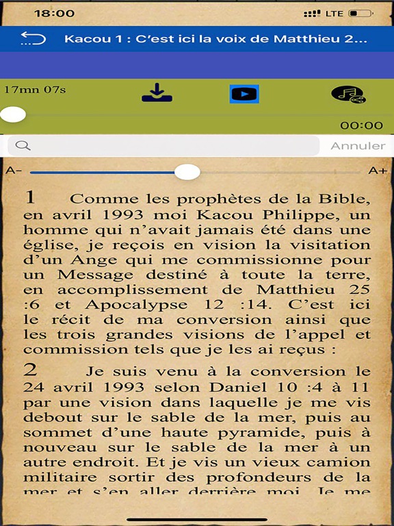 Screenshot #6 pour Prophète Kacou (texte + audio)