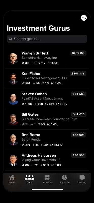 GuruFolio - Elite pick stocks screenshot 4 of 6