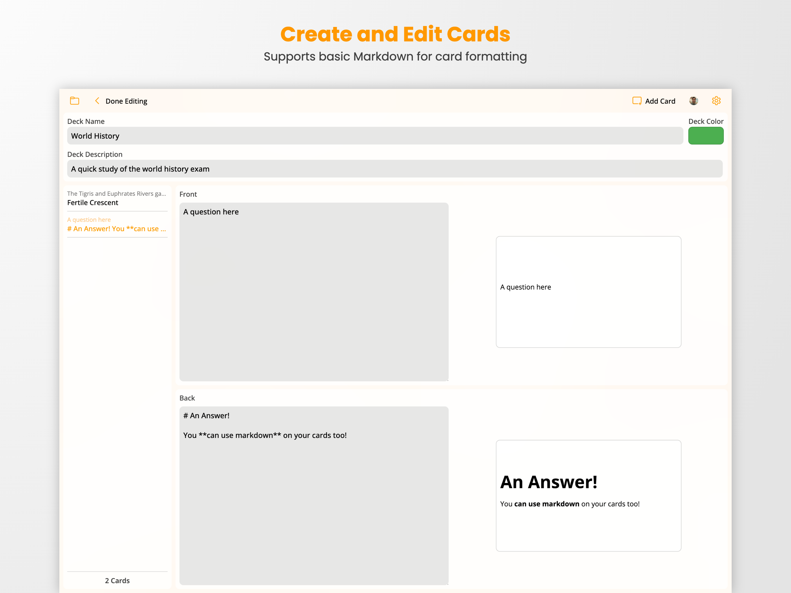 EZ Cards - Flashcard App