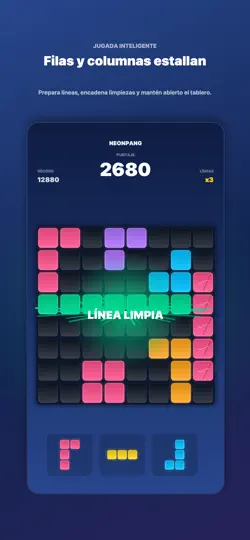 Captura de pantalla de NeonPang: Puzzle De Bloques en iPhone 3