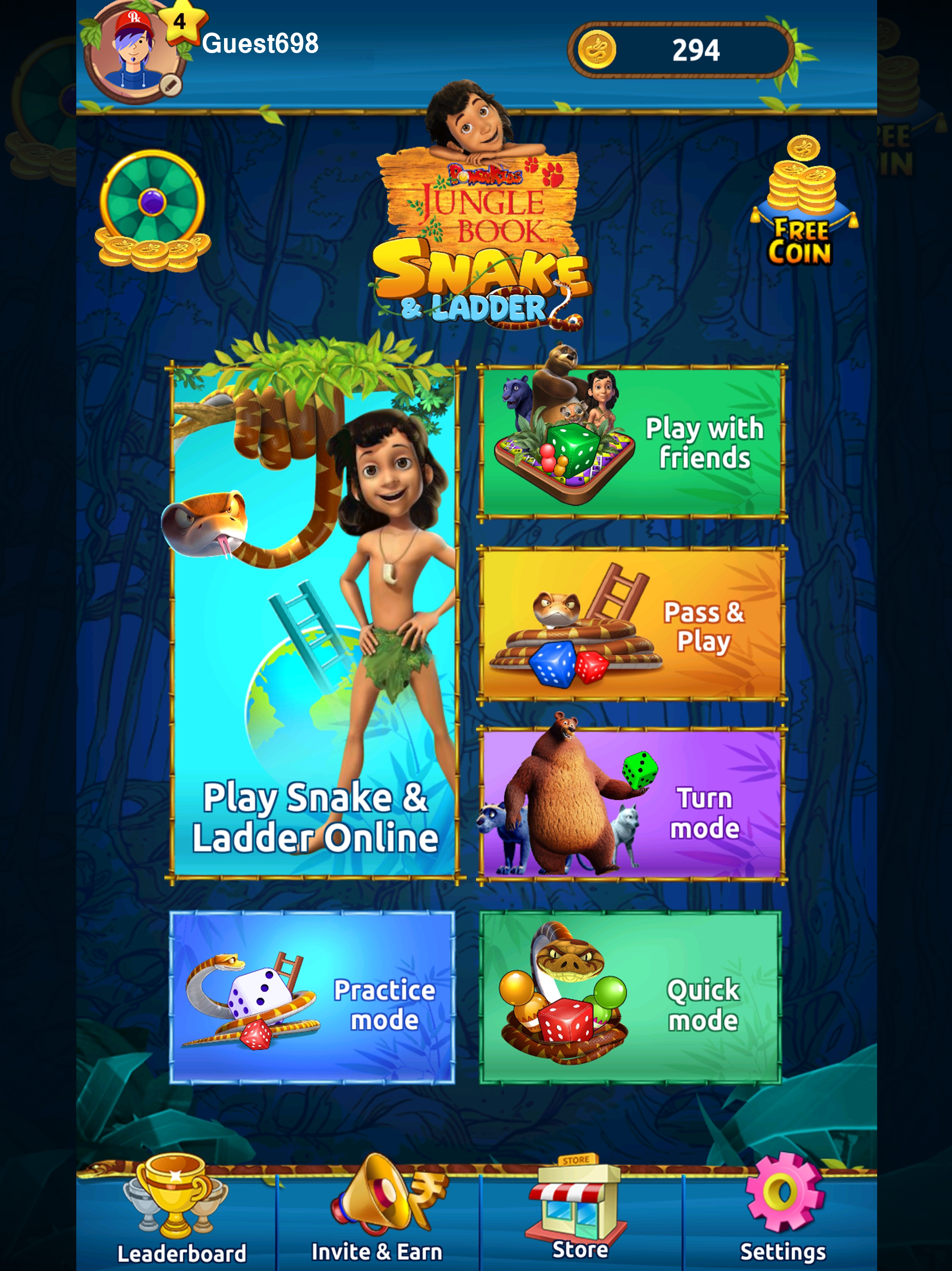 Snake and Ladders Jungle Book