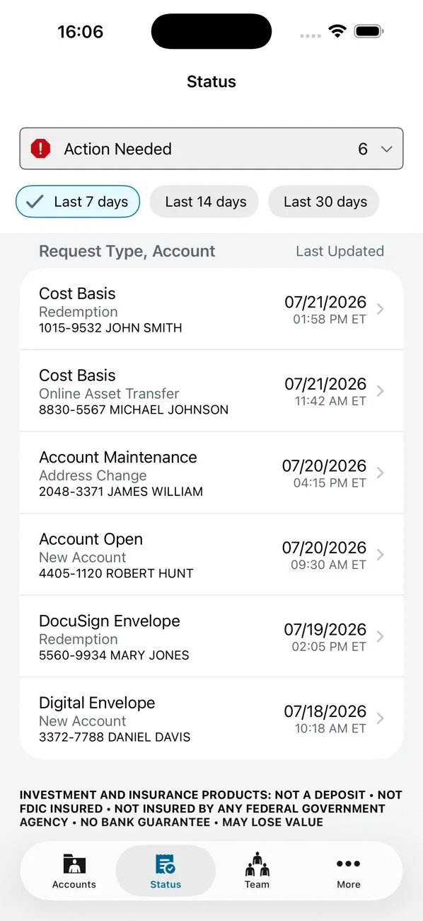 Screenshot #3 pour Schwab Advisor Center® Mobile