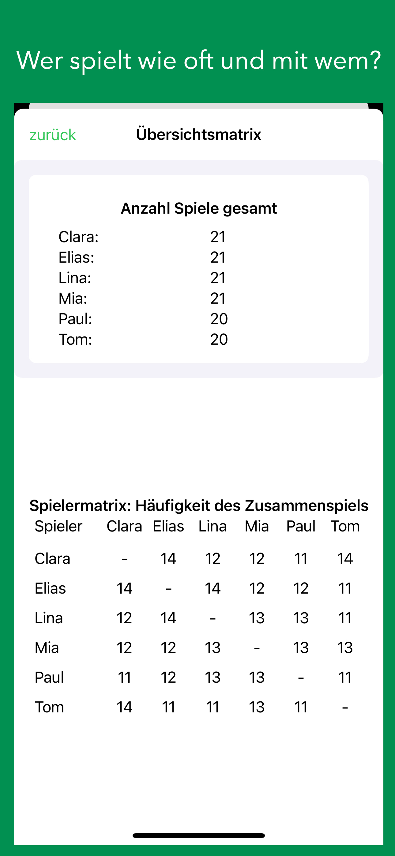 Tennis Doppel Planer screenshot 3