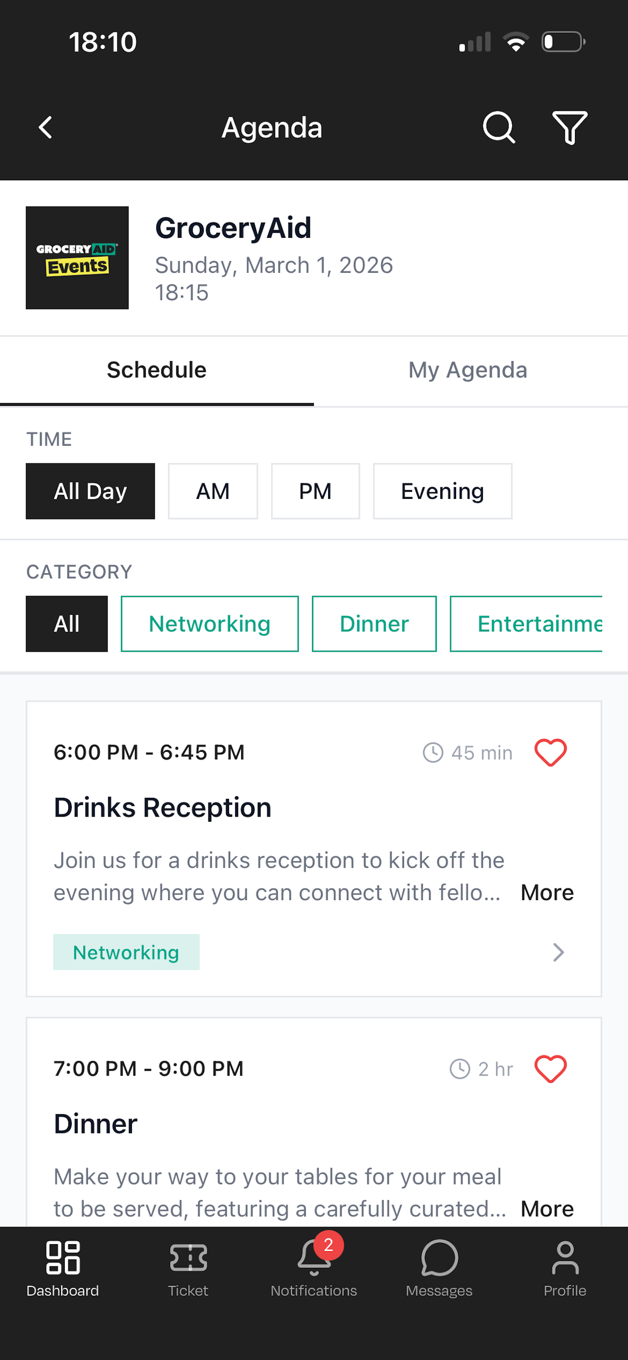 GroceryAid Event App screenshot 2