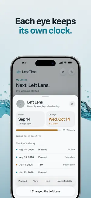 LensTime: Contact Lens Tracker screenshot 2