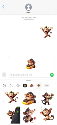 丛林猴子贴纸 screenshot