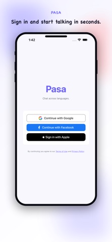 Pasa: Chat & Translate iPhone screenshot