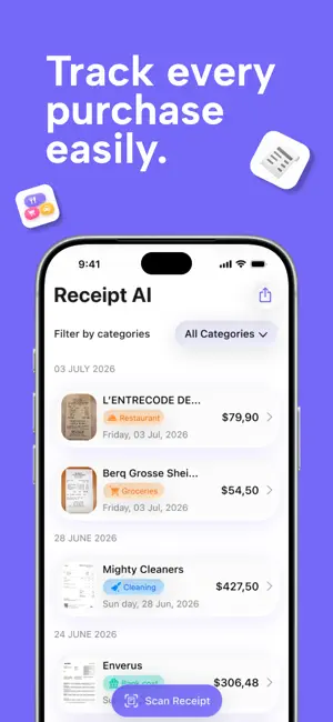 Receipt Scanner : AI Tracker screenshot 3