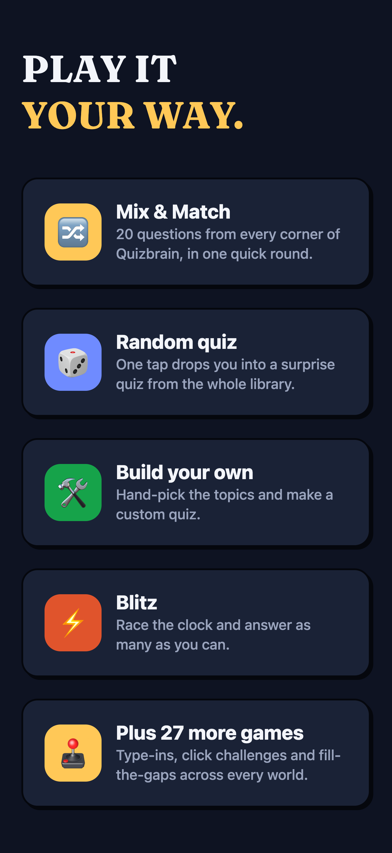 Quizbrain - Quizzes & Puzzles screenshot 4