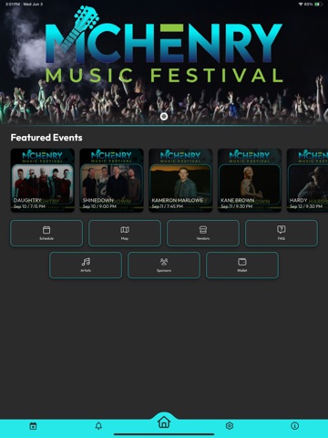 McHenry Music Festival iPad screenshot