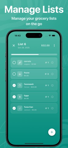 Grocery List - Grocerly screenshot