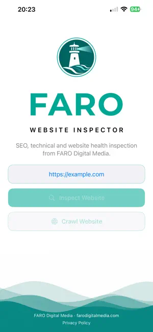 FARO Website Inspector screenshot 1
