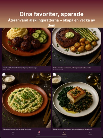 Bestique: Veckomeny & Recept iPad screenshot 8
