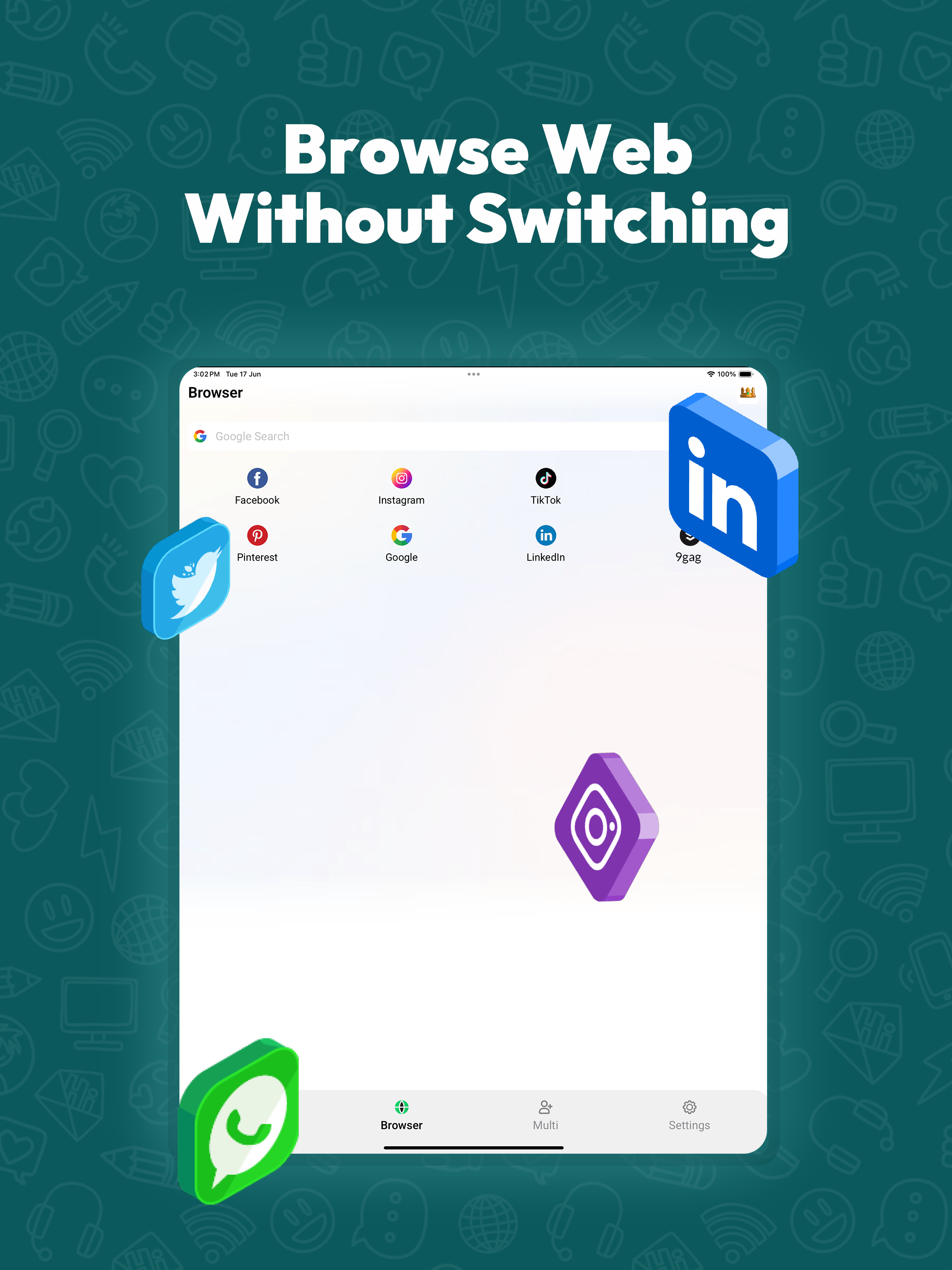 WhatsWeb Dual Messenger: Waduo