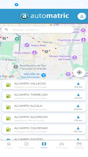 Captura de pantalla de Automatric en iPhone 8