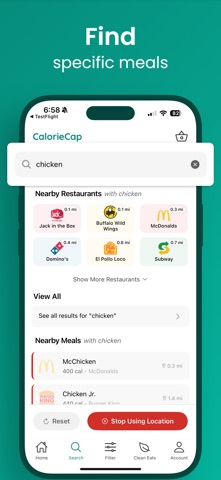 CalorieCap - Fast Food Macros screenshot