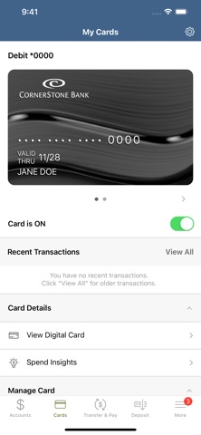 Cornerstone Bank Personal Screenshot 6 of 6