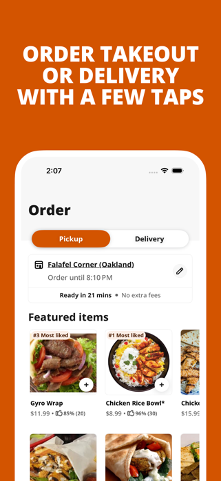 Falafel Corner App Screenshot 1 of 2