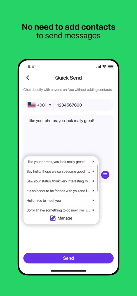 Dual App - Duo Web Scanner - This tool enables direct messaging to unsaved contacts and provides a library of built-in copywriting phrases for enhanced communication efficiency.