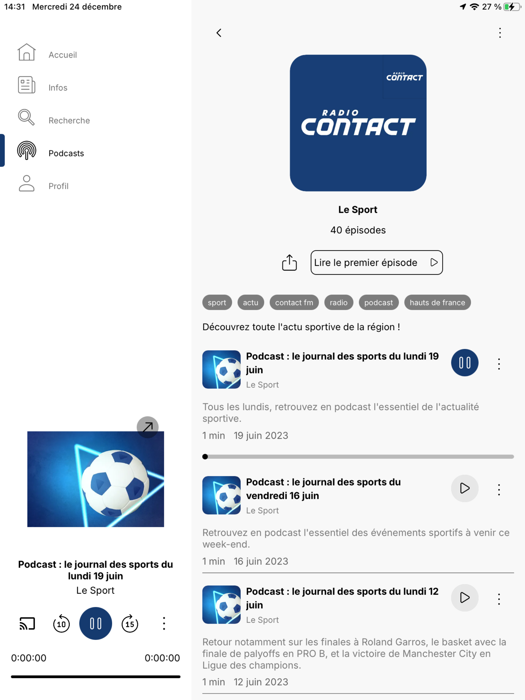Radio Contact (FR) screenshot 9