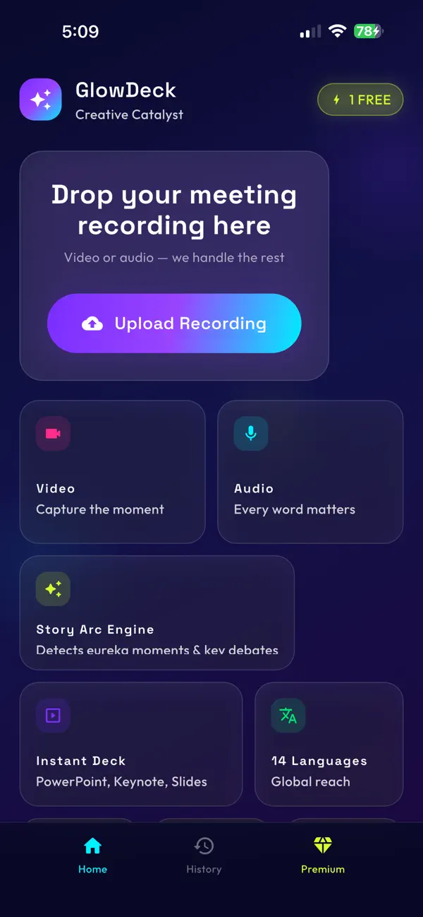 Screenshot #2 pour GlowDeck: Recording to Slides