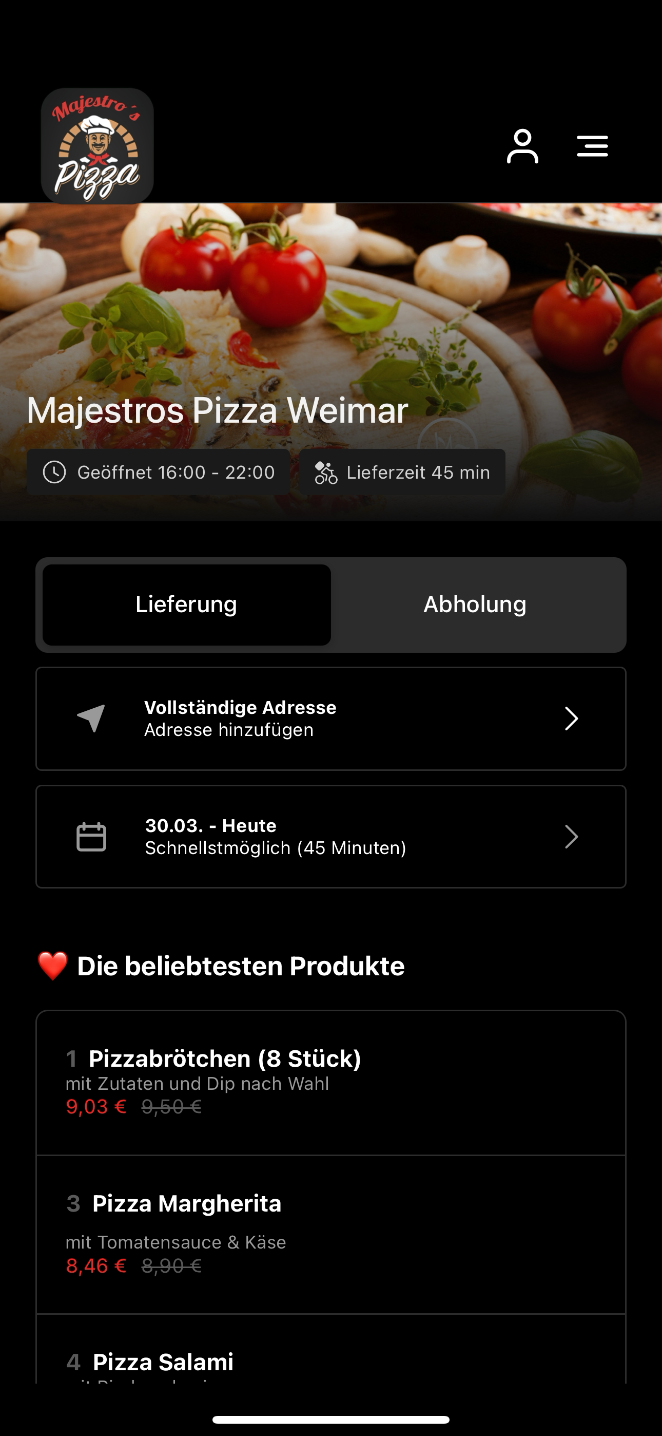 Majestros Pizza Weimar