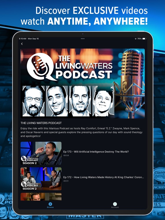 Screenshot #6 pour LivingWaters.tv