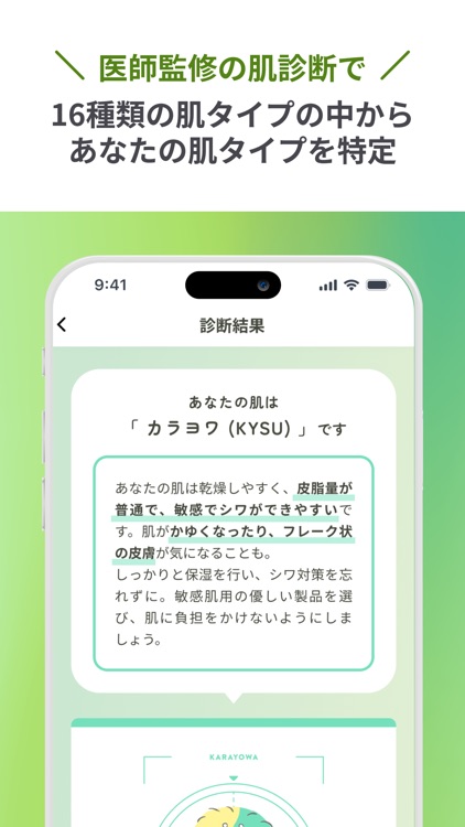 美肌ナビ　16タイプの肌診断