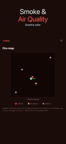 Wildfire Map & Smoke Tracker iPhone screenshot 2