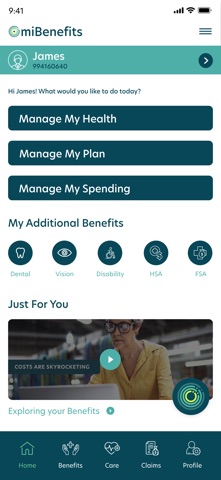i360 miBenefits iPhone screenshot