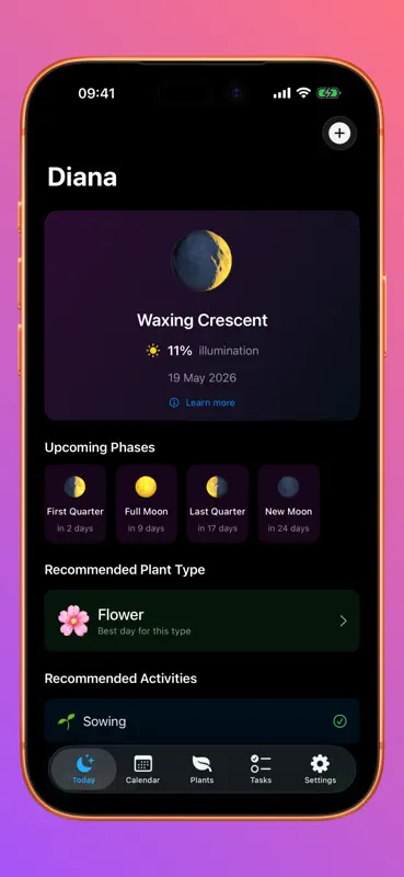 Diana: Lunar Planting Calendar screenshot 1 of 3