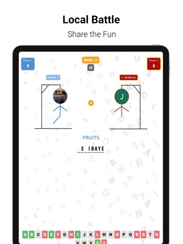 The Hangman Online Multiplayer iPad screenshot