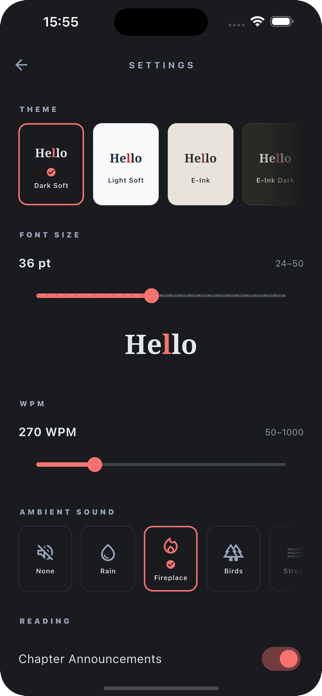 Stasis: RSVP Speed Reader Screenshot 4 of 7