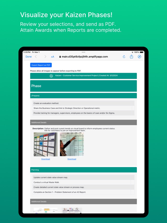 Lean Kaizen Project Rpt