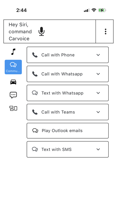 Carvoice handsfree car system Screenshot