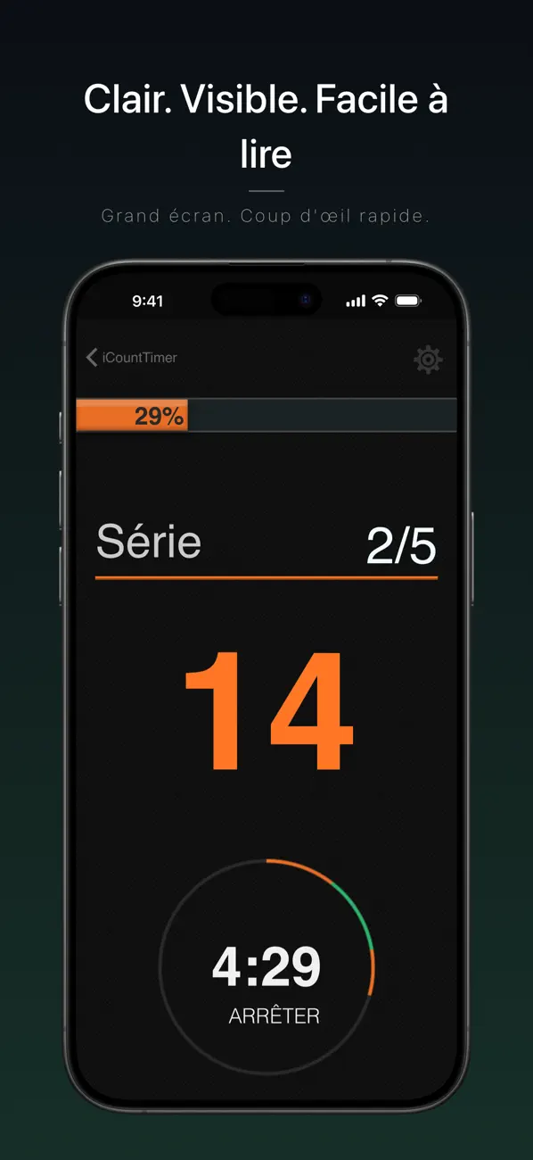 Screenshot #2 pour iCountTimer - Minuteur Sport