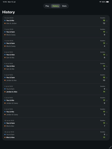 DinkScore – Pickleball iPad screenshot