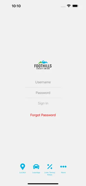 Foothills CU Mobile Banking screenshot 1