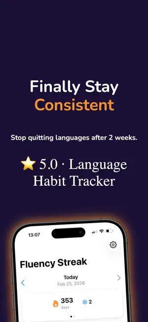 Fluency Streak: Language Habit screenshot 1